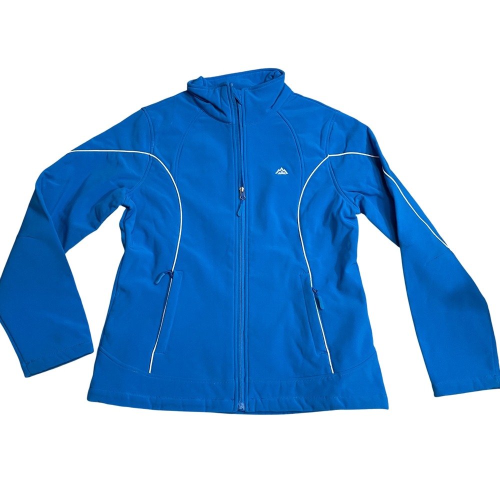 Snozu Blue Performance Coat Large Polyester Blend Fleece Lined Zipper Pockets
